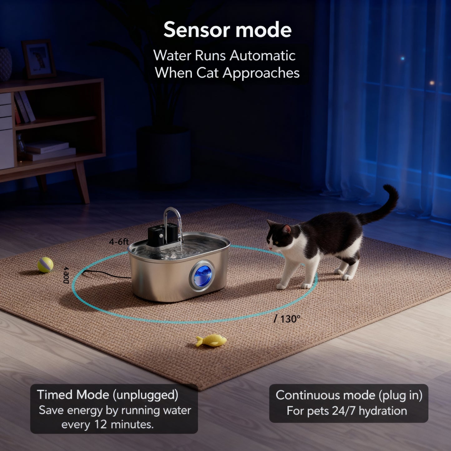 THE MEOWDERN™  - 3.2 L WIRELESS FOUNTAIN