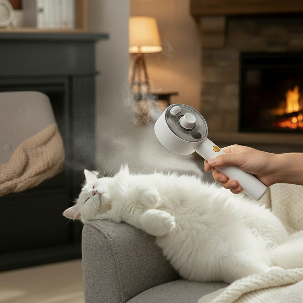 The Upgraded Steamy Pet Brush