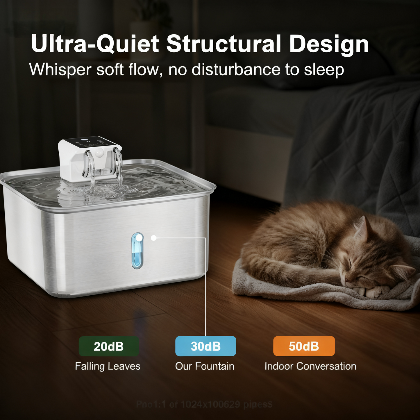 Stainless Steel Cat Water Fountain