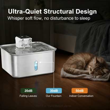 Stainless Steel Cat Water Fountain